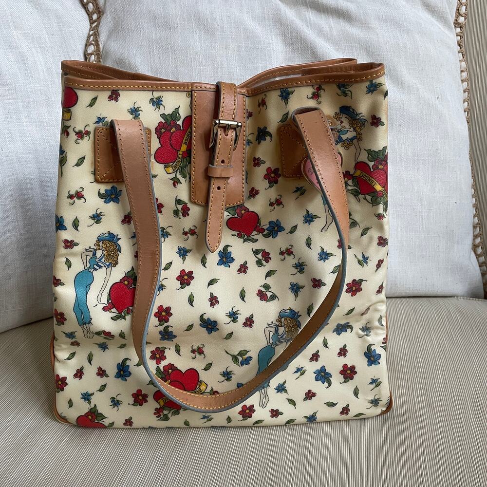 Rare Dooney & Bourke Vintage Pinup Tattoo Tote | Sailor Girl USA Canvas
